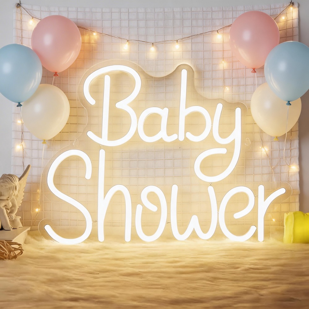 Baby Nursery Wall Lights - ป้ายไฟนีออน LED สำหรับงานเลี้ยงฉลองทารกแรกเกิด ไฟนีออนแบบหรี่แสงได้ด้วย USB สำหรับตกแต่งห้องนอนเด็ก