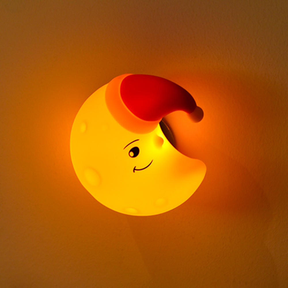 Baby Nursery Wall Lights - โคมไฟติดผนังซิลิโคนน่ารักสำหรับห้องเด็ก ไฟกลางคืนแบบชาร์จได้ รูปดาว เมฆ พระจันทร์ ตกแต่งห้องเด็ก