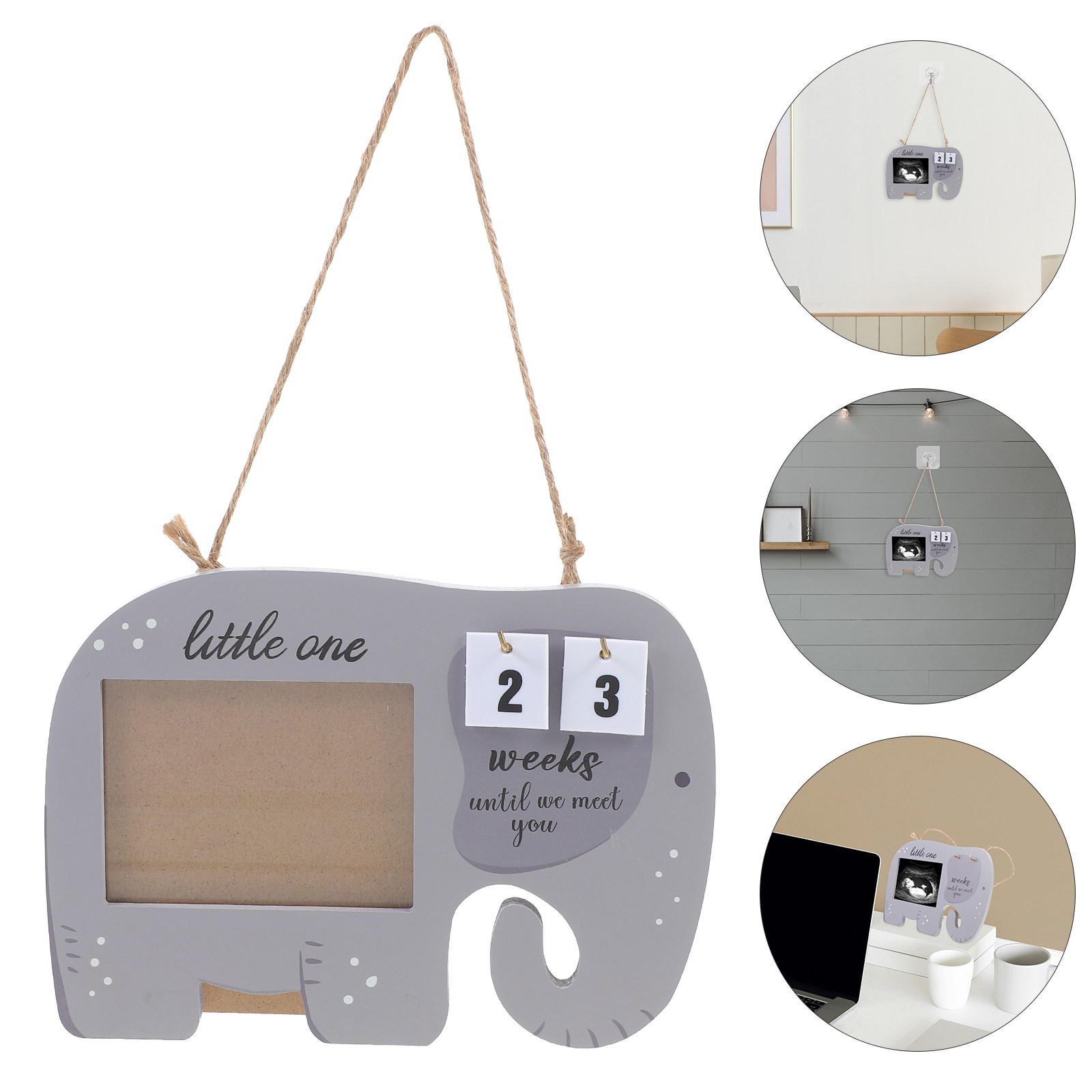 Baby Nursery Frames - กรอบรูปภาพอัลตราซาวด์ทารก แผ่นไม้แสดงพัฒนาการสำหรับรูปภาพเด็กแรกเกิด ของตกแต่งห้องเด็กอ่อน งานศิลปะตั้งโต๊ะ