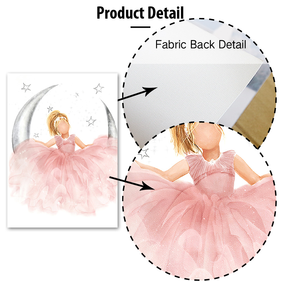 Pink Angel Girl Sun Moon Cloud - Baby Nursery Decor Girl บทวิจารณ์และราคา