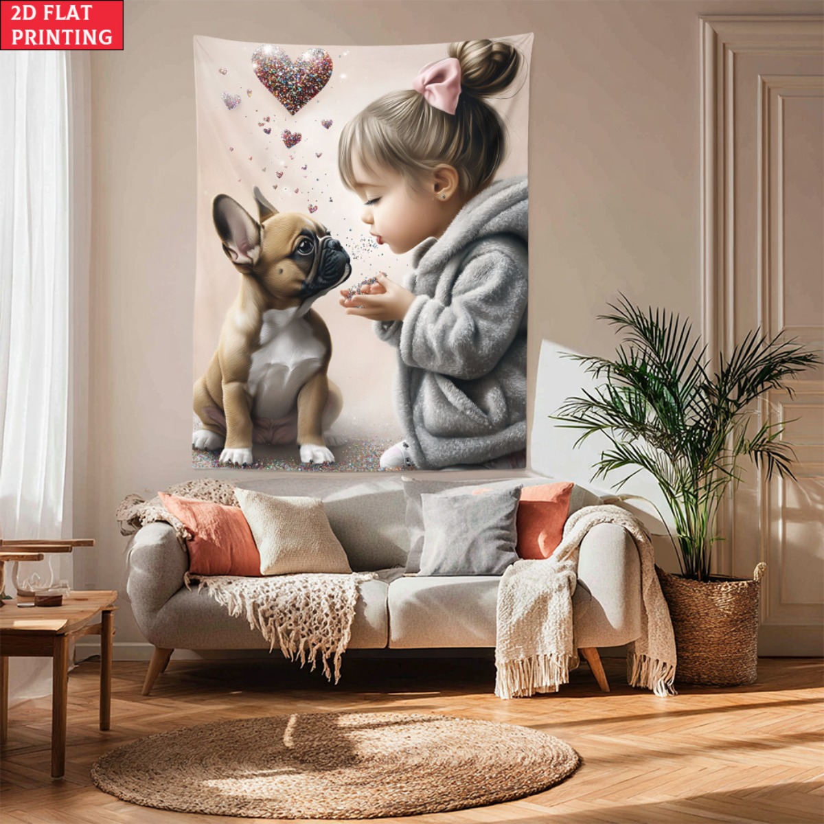 ผ้าแขวนผนังลายเด็กผู้หญิงกับลู - Baby Nursery Decor Girl บทวิจารณ์และราคา