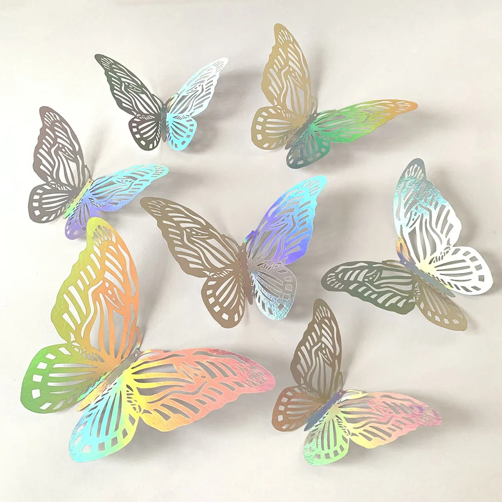 12pcs สีสัน Silver Butterfly W - Baby Girl Nursery Quotes บทวิจารณ์และราคา