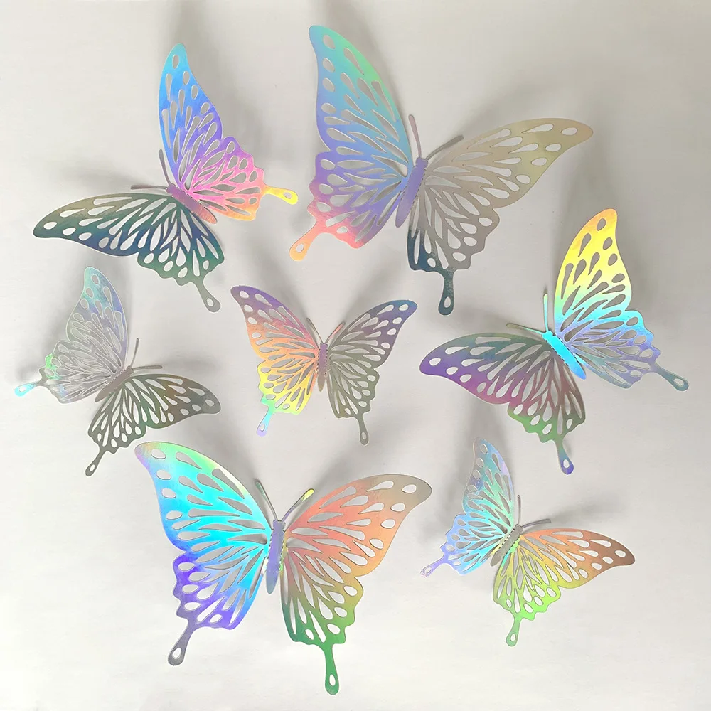 12pcs สีสัน Silver Butterfly W - Baby Girl Nursery Quotes บทวิจารณ์และราคา