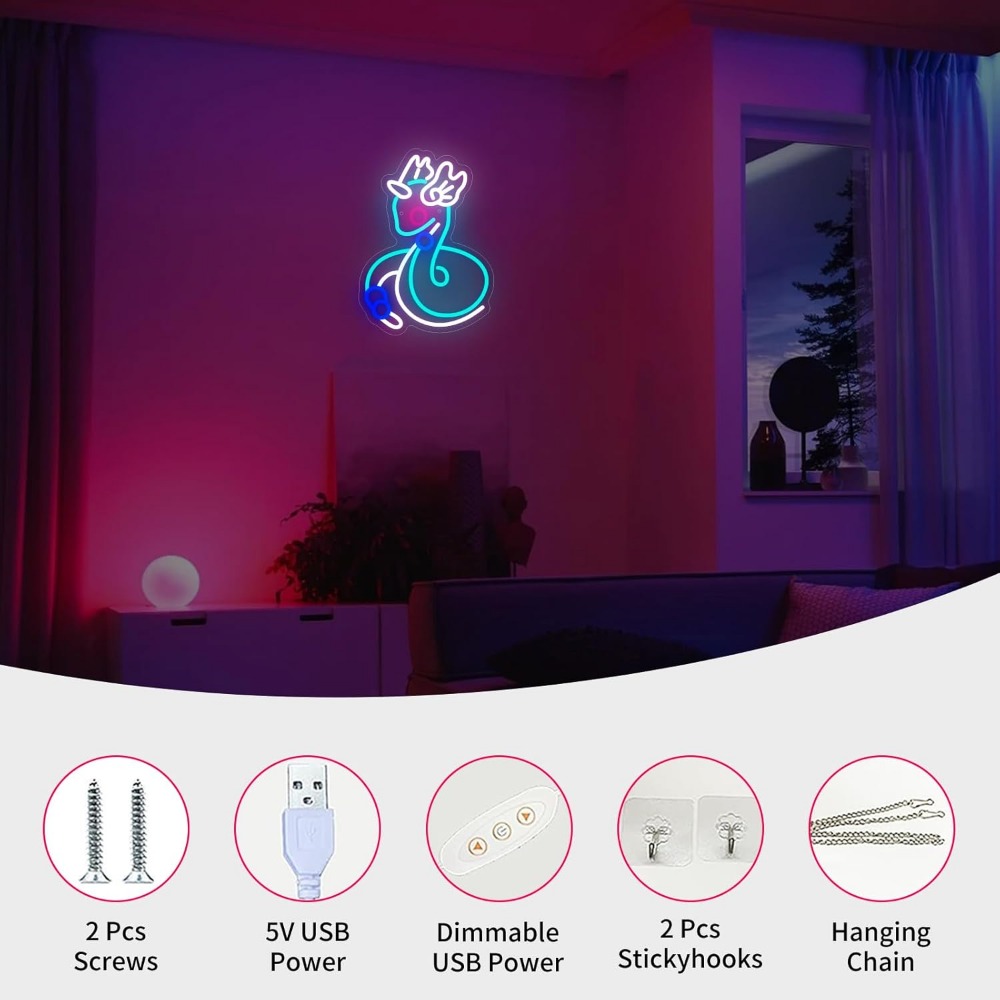 ไฟนีออน LED รูปสัตว์น่ารักสำหร - Baby Nursery Decor Girl บทวิจารณ์และราคา