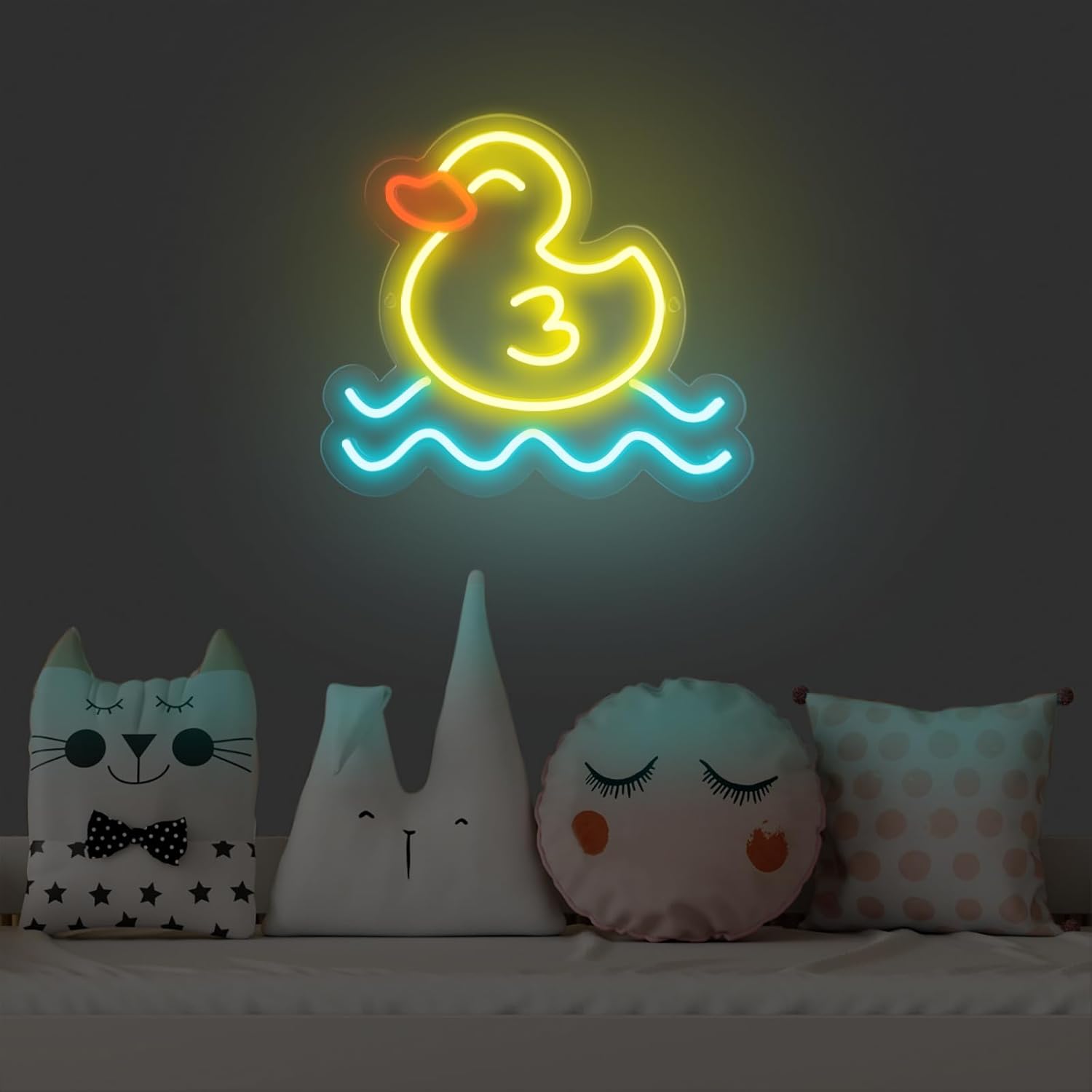 ป้ายไฟนีออนรูปเป็ด ไฟ LED ติดผ - Baby Nursery Wall Lights บทวิจารณ์และราคา