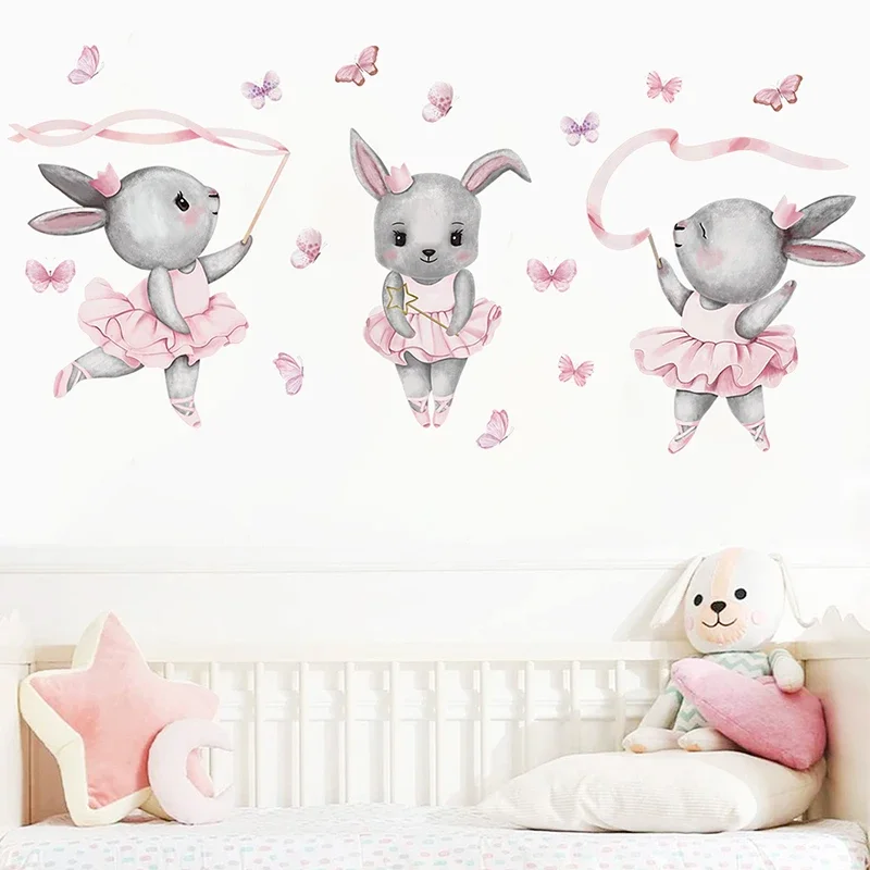 มือวาดบัลเล่ต์กระต่ายกระต่าย D - Baby Girl Nursery Quotes บทวิจารณ์และราคา