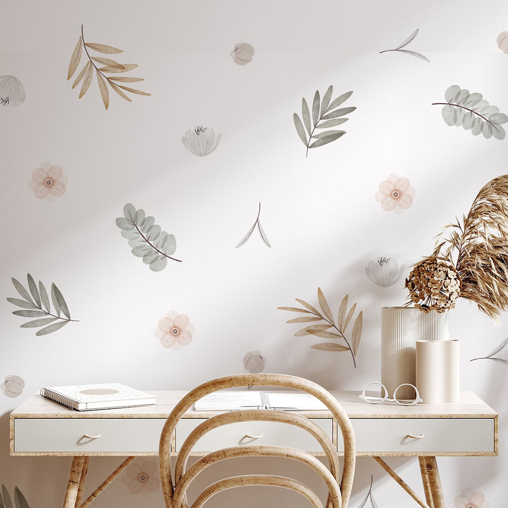 Boho ใบพฤกษศาสตร์ DIY Wall Dec - Baby Nursery Decor Girl บทวิจารณ์และราคา
