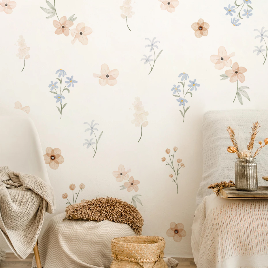 ดอกไม้สีน้ําสติ๊กเกอร์ติดผนังส - Baby Girl Nursery Quotes บทวิจารณ์และราคา