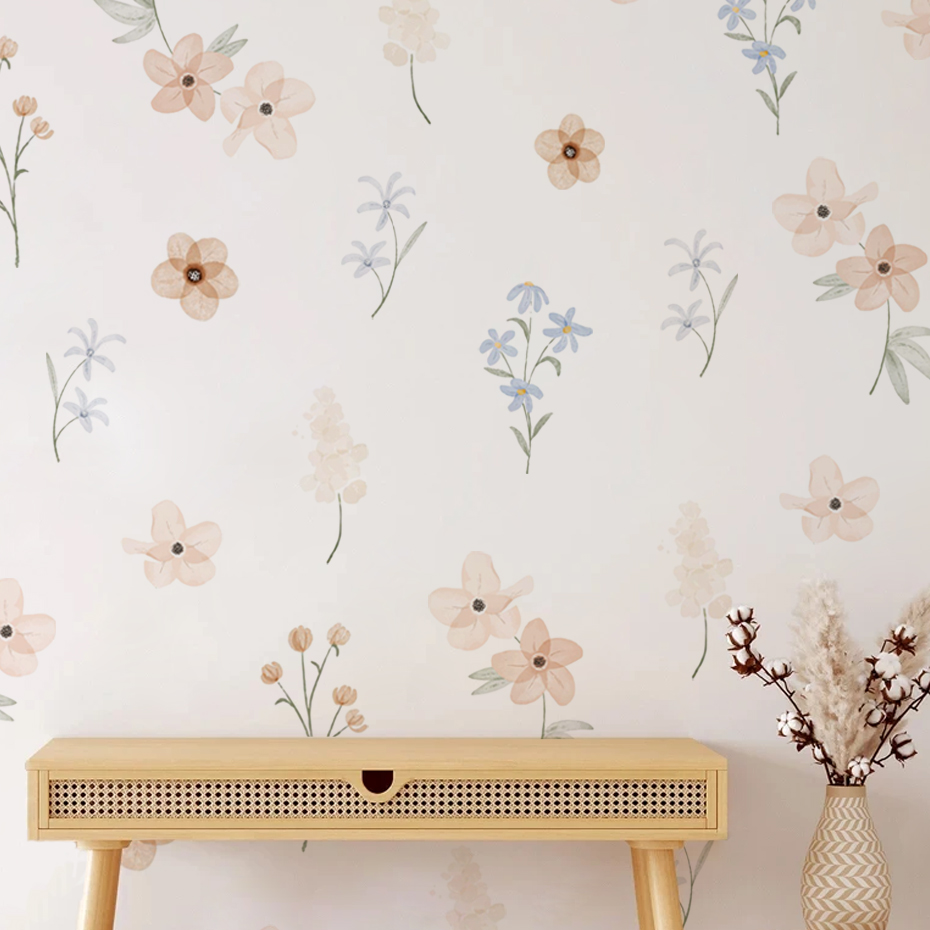 ดอกไม้สีน้ําสติ๊กเกอร์ติดผนังส - Baby Girl Nursery Quotes บทวิจารณ์และราคา