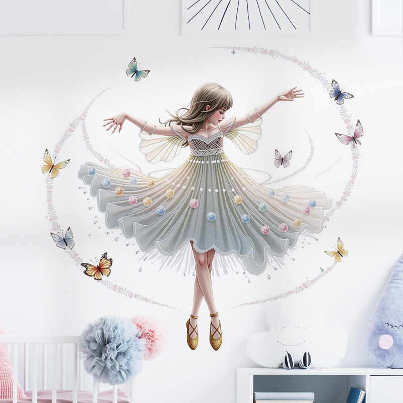 สาวเต้นรําไวนิลเด็กสติ๊กเกอร์ต - Baby Nursery Decor Girl บทวิจารณ์และราคา