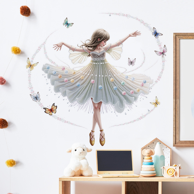 สาวเต้นรําไวนิลเด็กสติ๊กเกอร์ต - Baby Nursery Decor Girl บทวิจารณ์และราคา