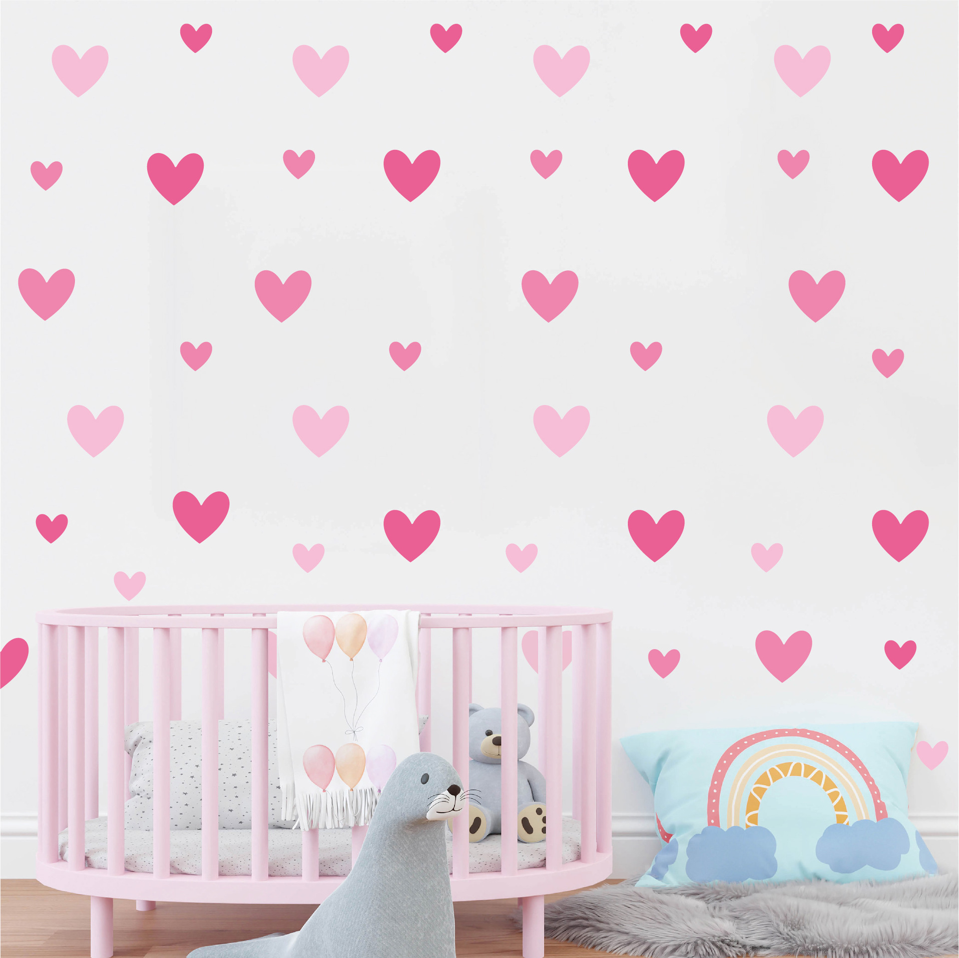 3d หัวใจสีชมพูเจ้าหญิงน้อยสติ๊ - Baby Girl Nursery Quotes บทวิจารณ์และราคา